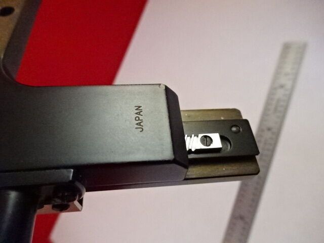 STAGE MICROMETER JAPAN CLIPS MICROSCOPE PART AS IS &33-A-77