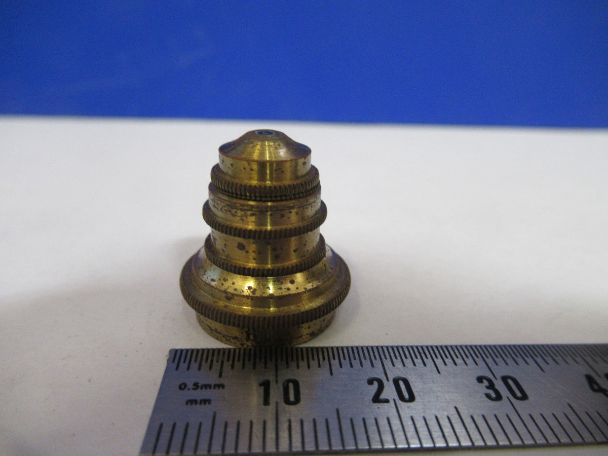 Antique Brass Objective UK London Optics Microscope Part
