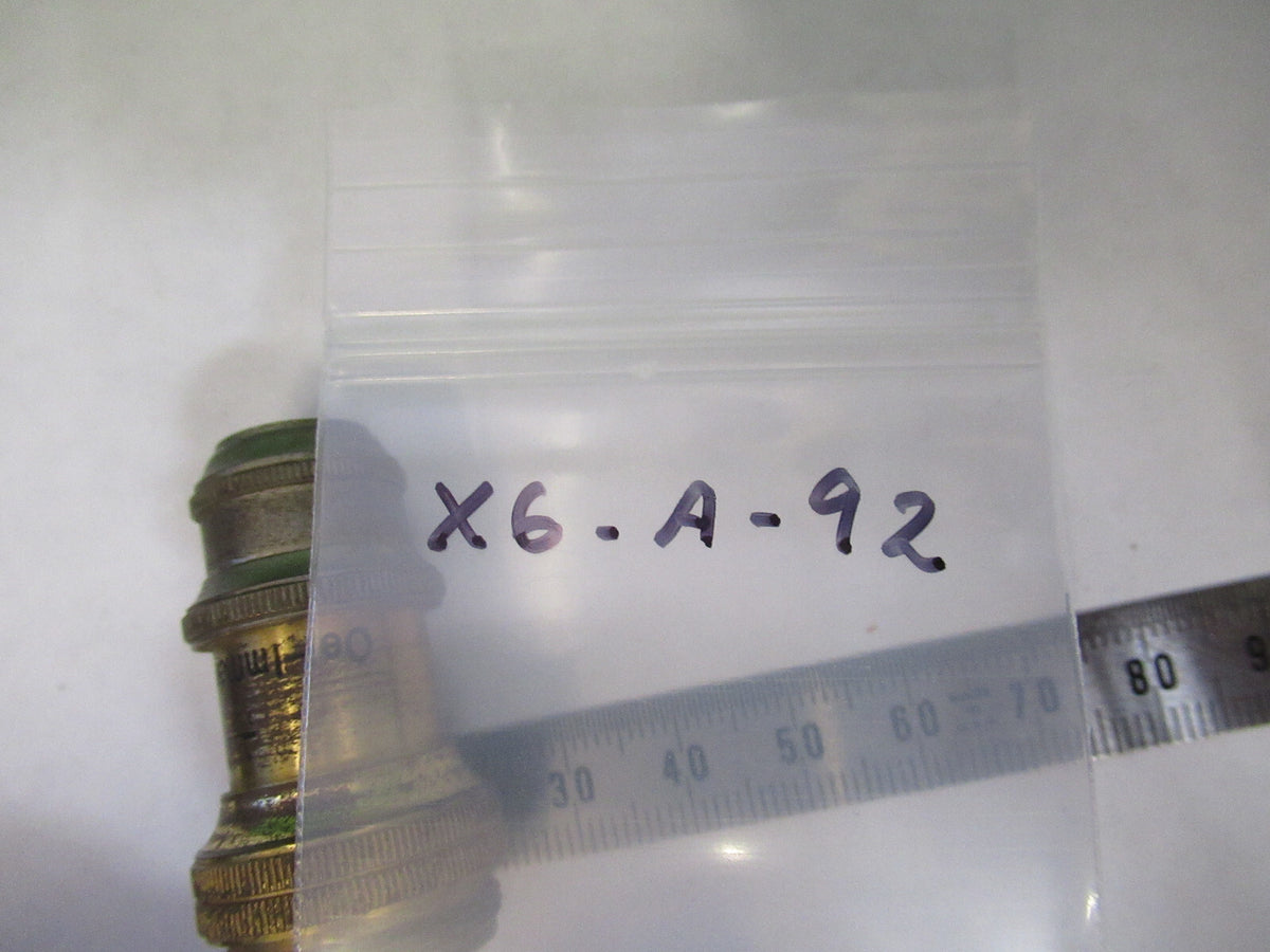 DB of UK ANTIQUE BRASS OBJECTIVE MICROSCOPE PART AS PICTURED X6-A-92
