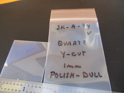QUARTZ PLATE SINGLE CRYSTAL PIEZOELECTRIC Y-CUT PIEZO PART AS PICTURED &3K-A-74
