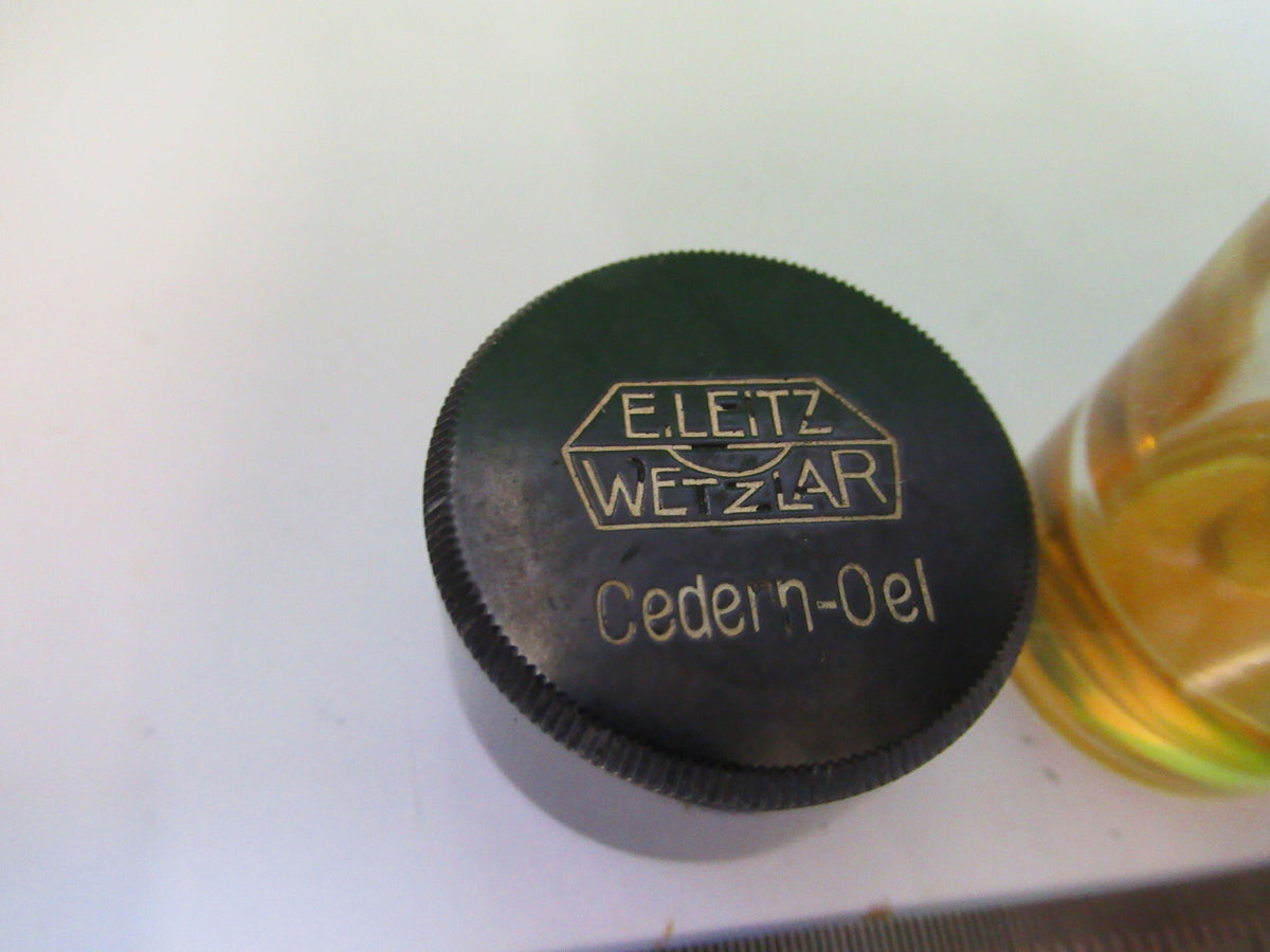 ANTIQUE ERNST LEITZ CEDAR OIL CANISTER RARE MICROSCOPE PART AS PICTURED X5-A-22