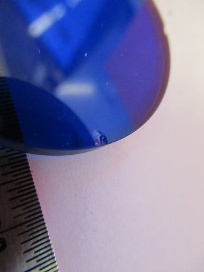 ANTIQUE BAUSCH LOMB BLUE GLASS FILTER OPTICS MICROSCOPE PART AS PICTURED T7-A-26