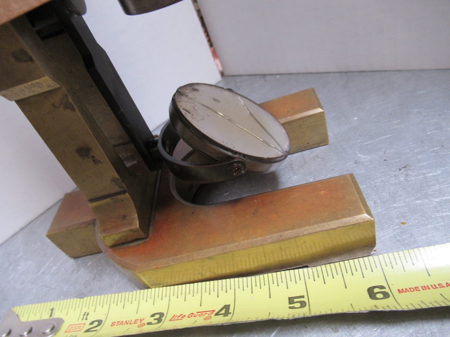 FOR PARTS OR REPAIR ANTIQUE GERMAN  MICROSCOPE PAUL WAECHTER circa 1850 LOB