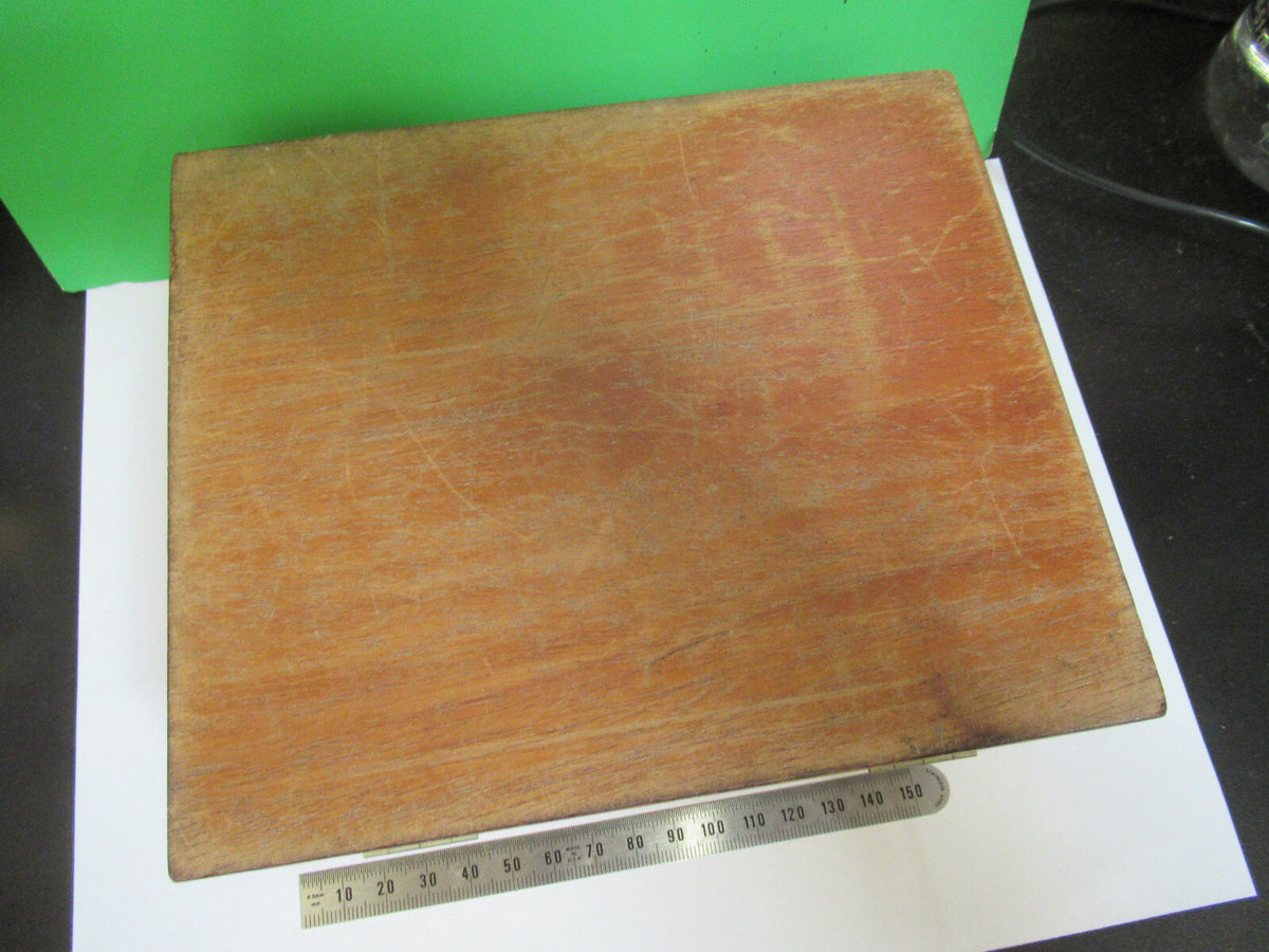 EMPTY WOOD BOX LEITZ WETZLAR GERMANY POL MICROSCOPE PART AS PICTURED Q7-A-19