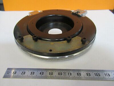 ANTIQUE LEITZ WETZLAR ROTABLE POLARIZATION MICROSCOPE STAGE AS PICTURED #P4-B-14