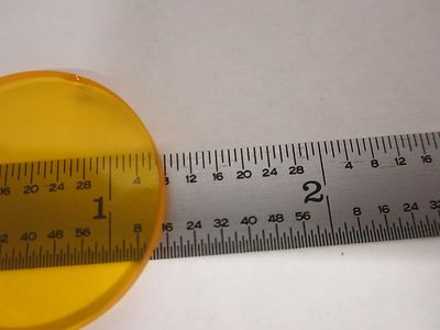 MICROSCOPE PART OBJECTIVE ZEISS GERMANY YELLOW FILTER OPTICS AS IS BIN#P4-06