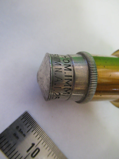 Antique Brass Spencer Lens Co. Objective Rare 109X Microscope Part