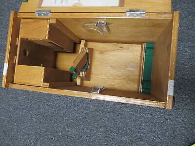 EMPTY WOOD CABINET OLYMPUS JAPAN MICROSCOPE PART WITHOUT KEY AS PICTURED & TB-5