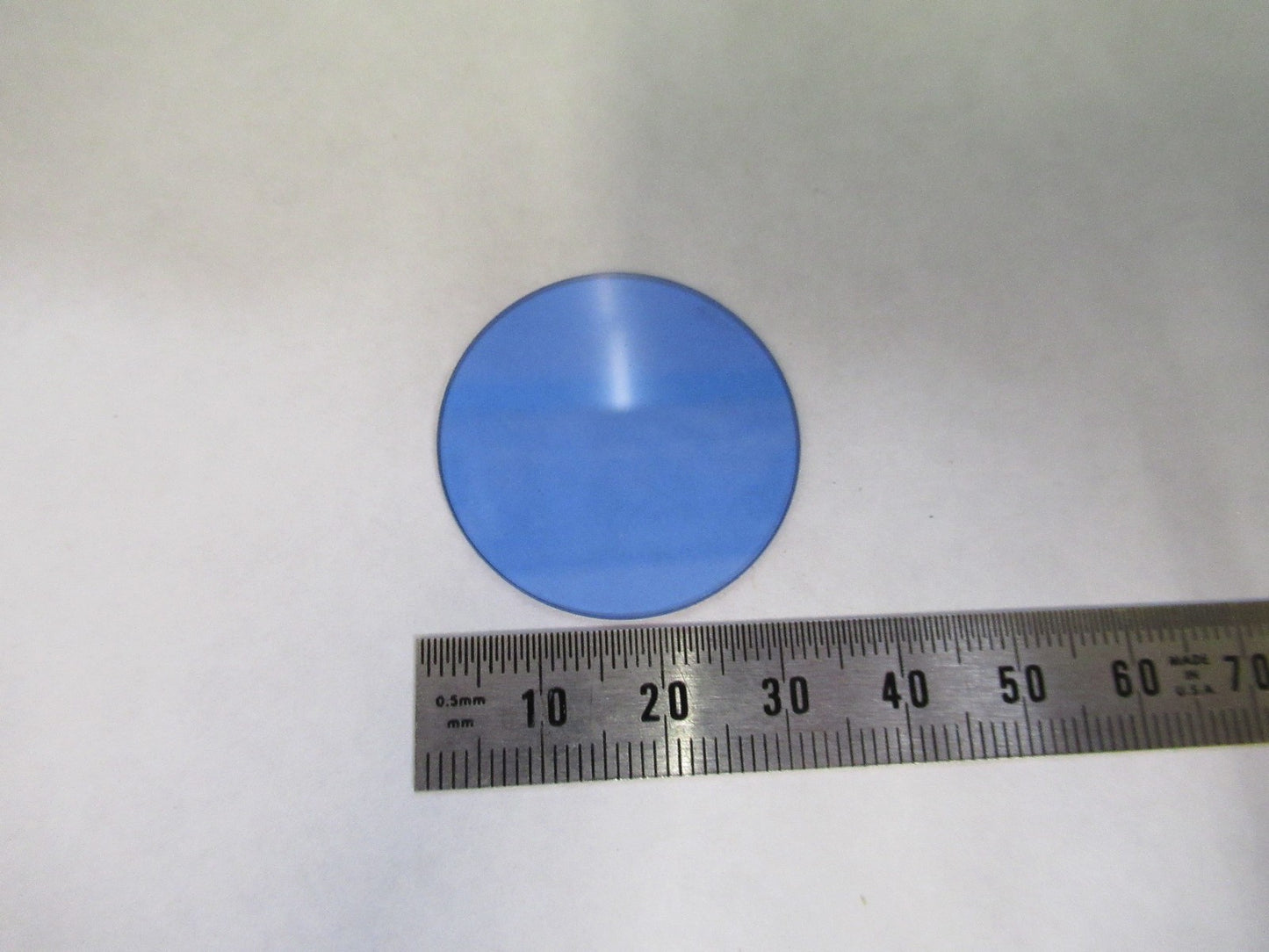 ZEISS GERMANY GLASS FILTER LIGHT BLUE OPTICS MICROSCOPE PART AS PICTURED V8-B-33