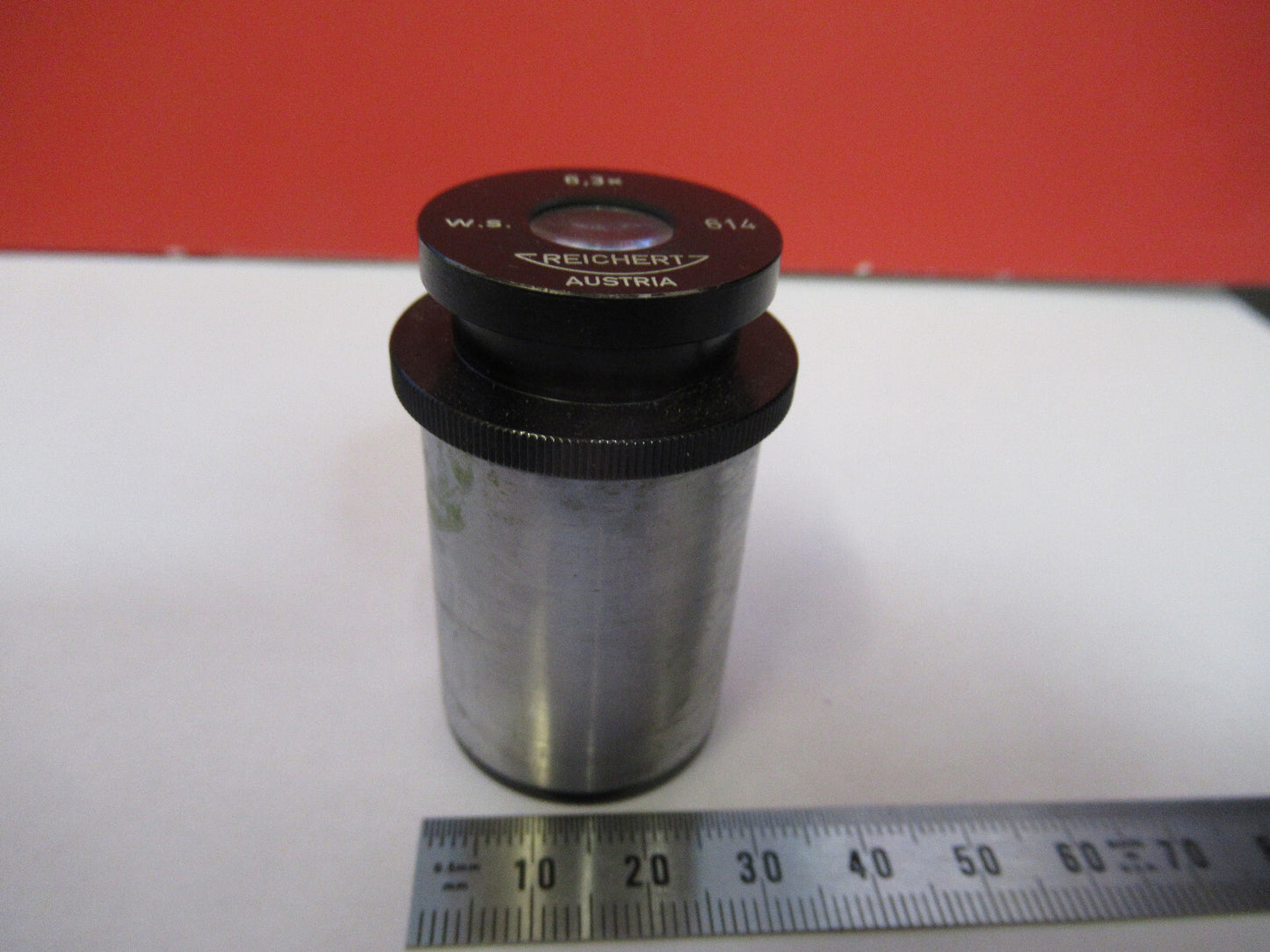 REICHERT AUSTRIA 6.3X EYEPIECE OCULAR LENS MICROSCOPE PART AS PICTURED Q5-B-45