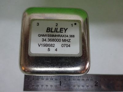OSCILLATOR QUARTZ FREQUENCY CONTROL BLILEY 34.368 MHz STANDARD NICE BIN#B1-HA-09