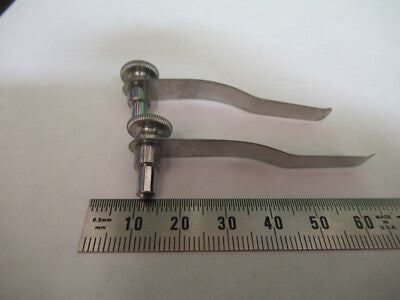Antique Clips Pair American Optical Co. Spencer Lens Co. Microscope Part
