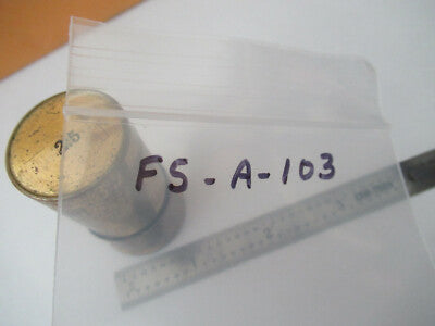 Carl Zeiss AG Jena 2.5mm Empty Brass Objective Can Microscope