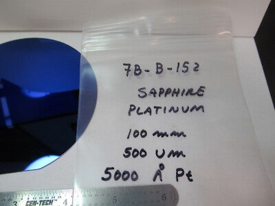 VERY NICE SAPPHIRE WAFER SINGLE CRYSTAL PLATINUM COATED AS PICTURED &7B-B-152