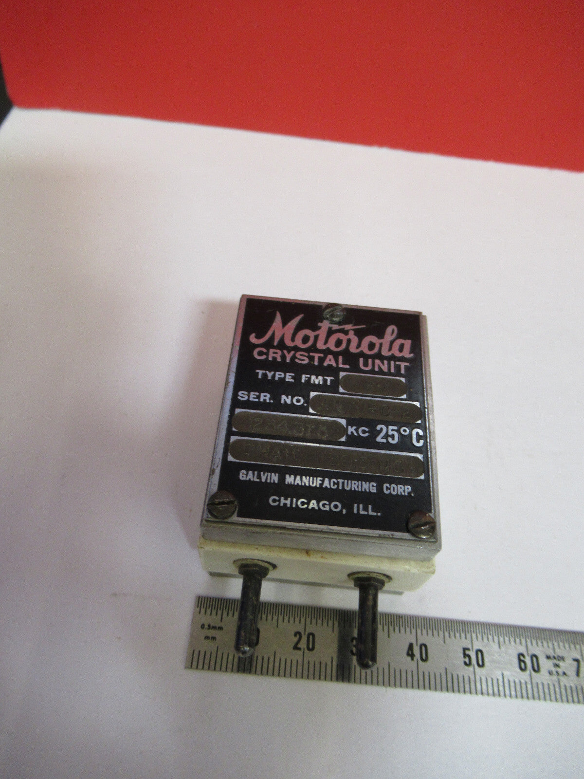 Motorola Galvin Fmt Quartz Crystal Antique