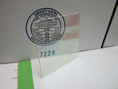 OPTICAL COATED GLASS SHEET  LASER OPTICS BIN#Q9-42