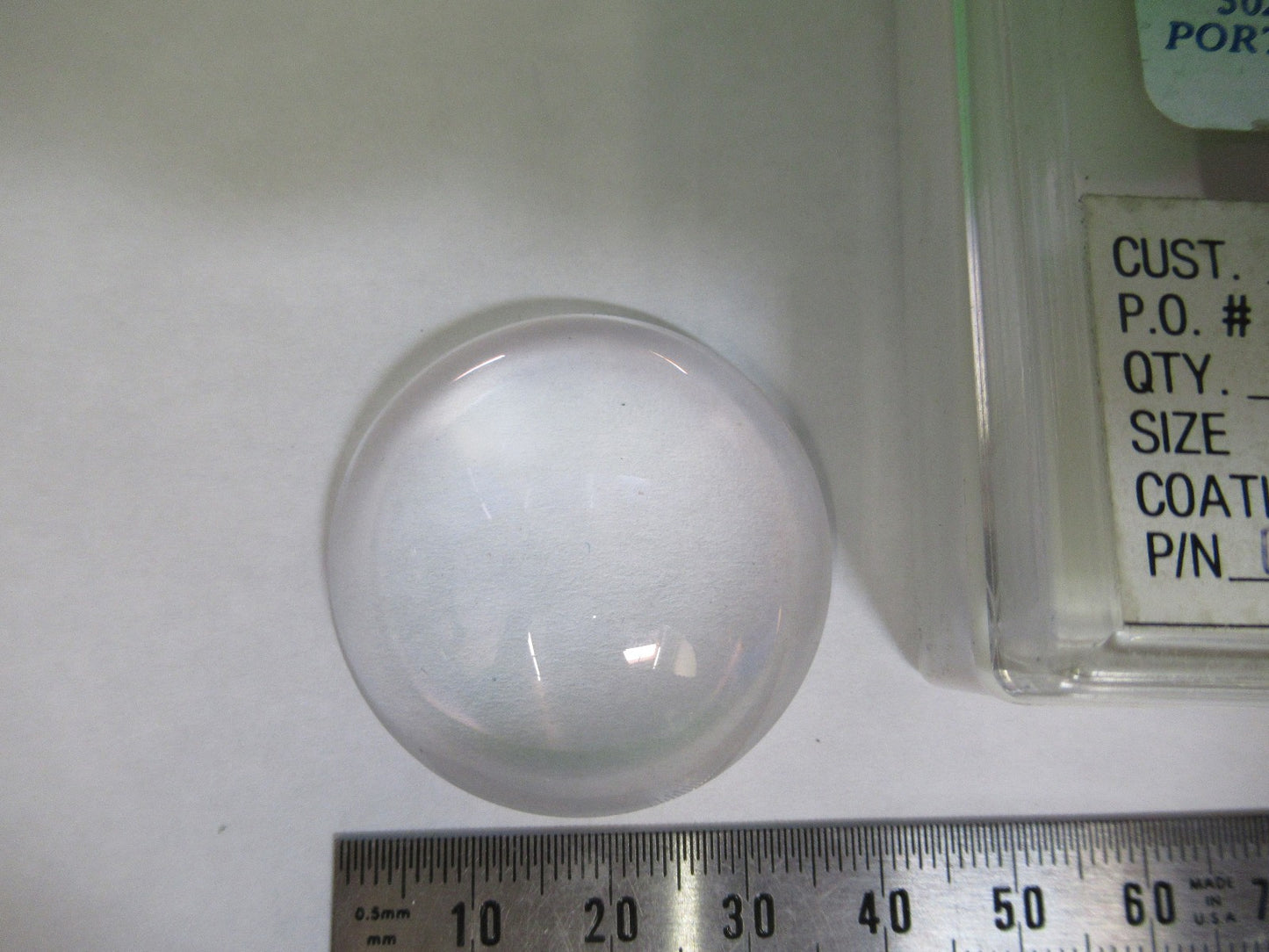OPTICAL VIRGO PLANO CONVEX 50 FL 38mm LENS PHOTONICS OPTICS AS PICTURED T6-B-21