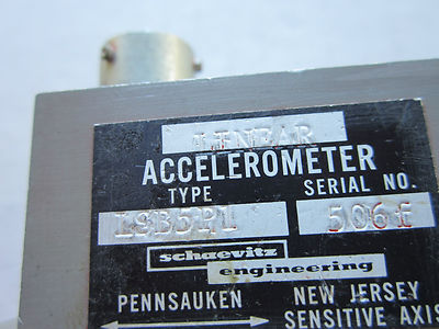 SCHAEVITZ ACCELEROMETER AS IS VIBRATION CALIBRATION  #133-4