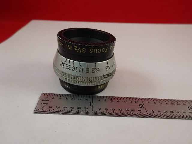 Antique Optical Lens Anastigmat Ilex Paragon 3 1/2 Inches Optics