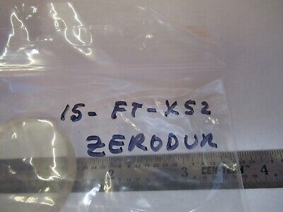 OPTICAL ZERODUR FLAT 1.5&quot; DIAMETER LENS LASER OPTICS AS PICTURED &amp;15-FT-X52