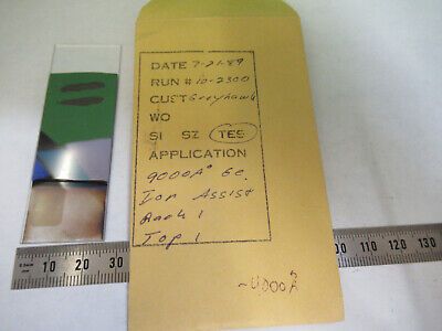GLASS SLIDE COATED GERMANIUM THIN FILM 9,000 ANGSTROMS  AS PICTURED Z1-A-09