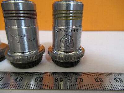 Lot 3 Ea Spencer Lens Co. American Optical Co. Objectives Lenses Microscope Part