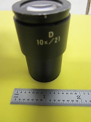 RARE EYEPIECE NIKON D 10X/21 JAPAN MICROSCOPE OPTICS AS IS BIN#A1-T-79