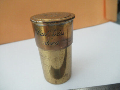 CARL ZEISS JENA 4mm EMPTY BRASS OBJECTIVE CAN MICROSCOPE AS PICTURED &F5-A-102