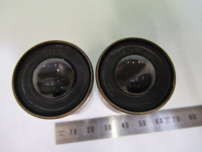 JAPAN LOT PAIR LENS 10XW EYEPIECE MICROSCOPE PART AS PICTURED X7-A-94