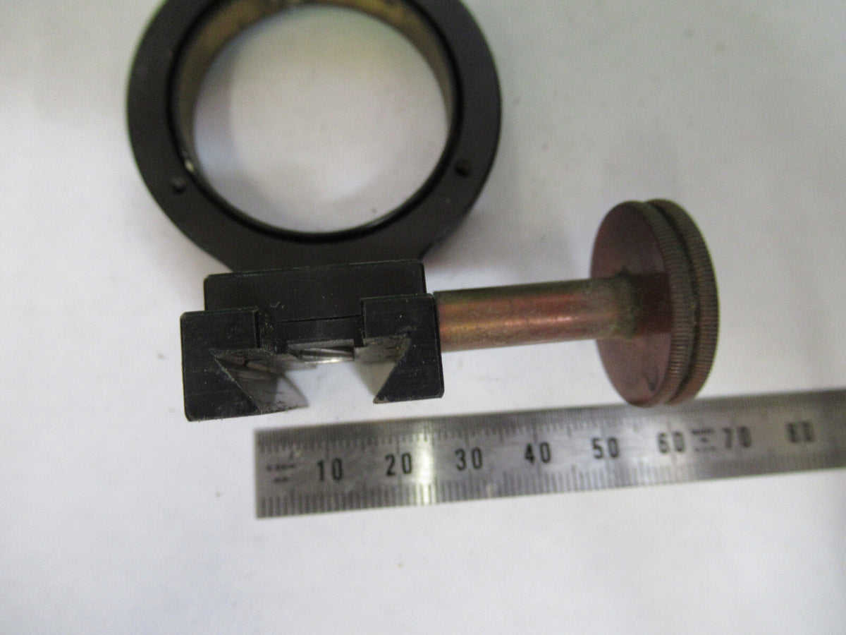 ANTIQUE BAUSCH LOMB CONDENSER HOLDER BRASS MICROSCOPE PART AS PICTURED S7-A-10