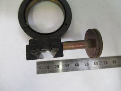 ANTIQUE BAUSCH LOMB CONDENSER HOLDER BRASS MICROSCOPE PART AS PICTURED S7-A-10