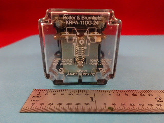 RELAY POTTER BRUMFIELD KRPA-11D6-24 120VAC ELECTRIC PART AS IS #19-A-32