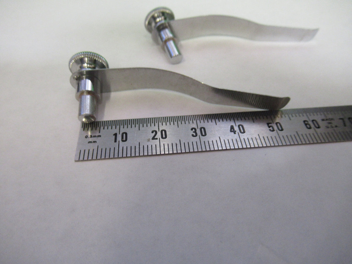 SPENCER AO USA PAIR CLIPS STAGE MICROSCOPE PART AS PICTURED X9-B-04