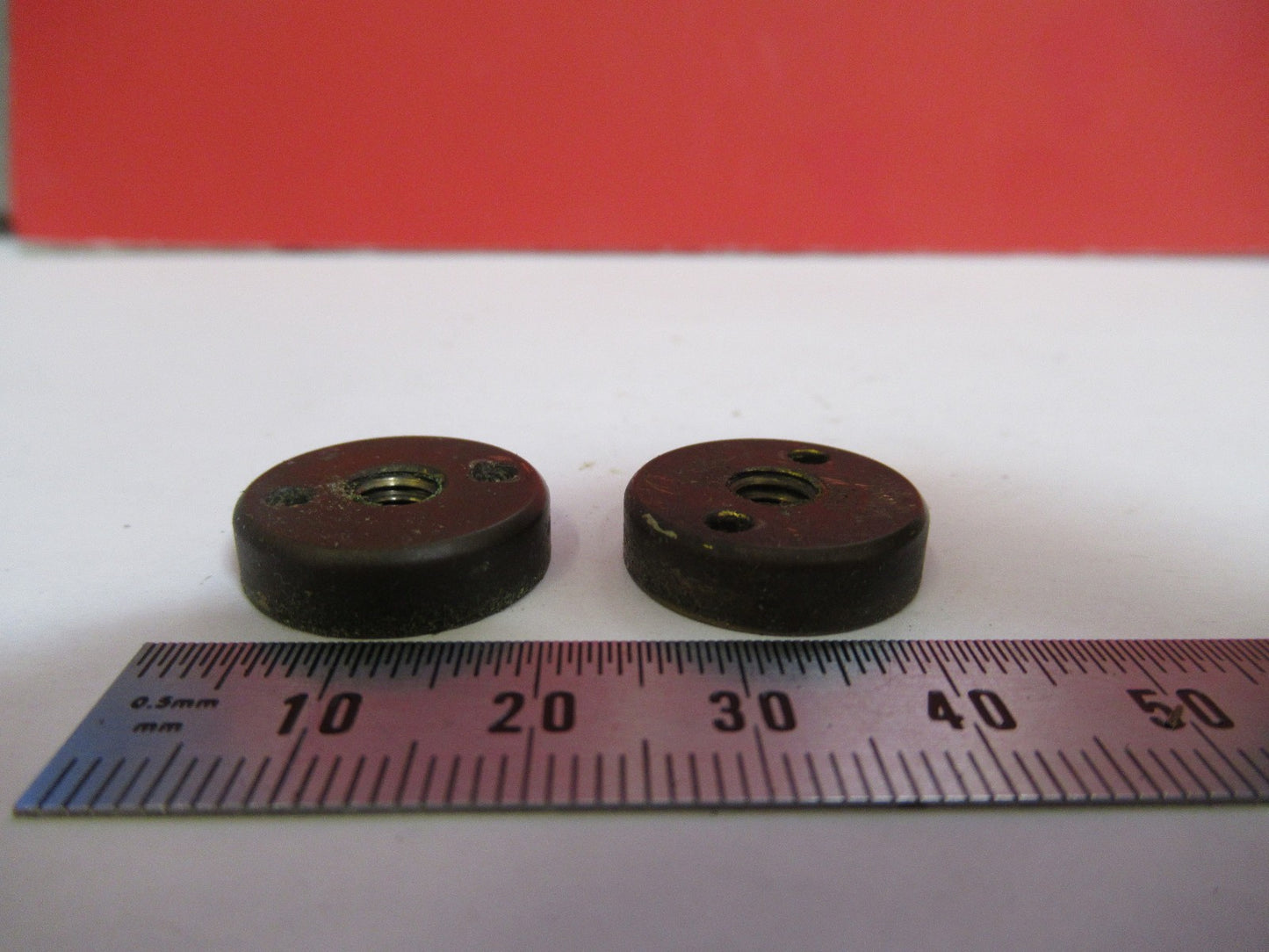 ANTIQUE LEITZ WETZLAR GERMANY BRASS SPANNER NUTS MICROSCOPE PART AS PIC V7-A-32