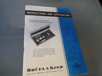VINTAGE MANUAL BRUEL KJAER 4312 4315 ACCELEROMETER 1967 AS PICTURED