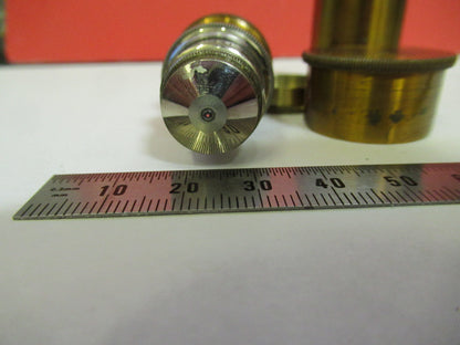 Antique Brass Reichert Austria 1/12 Objective Microscope