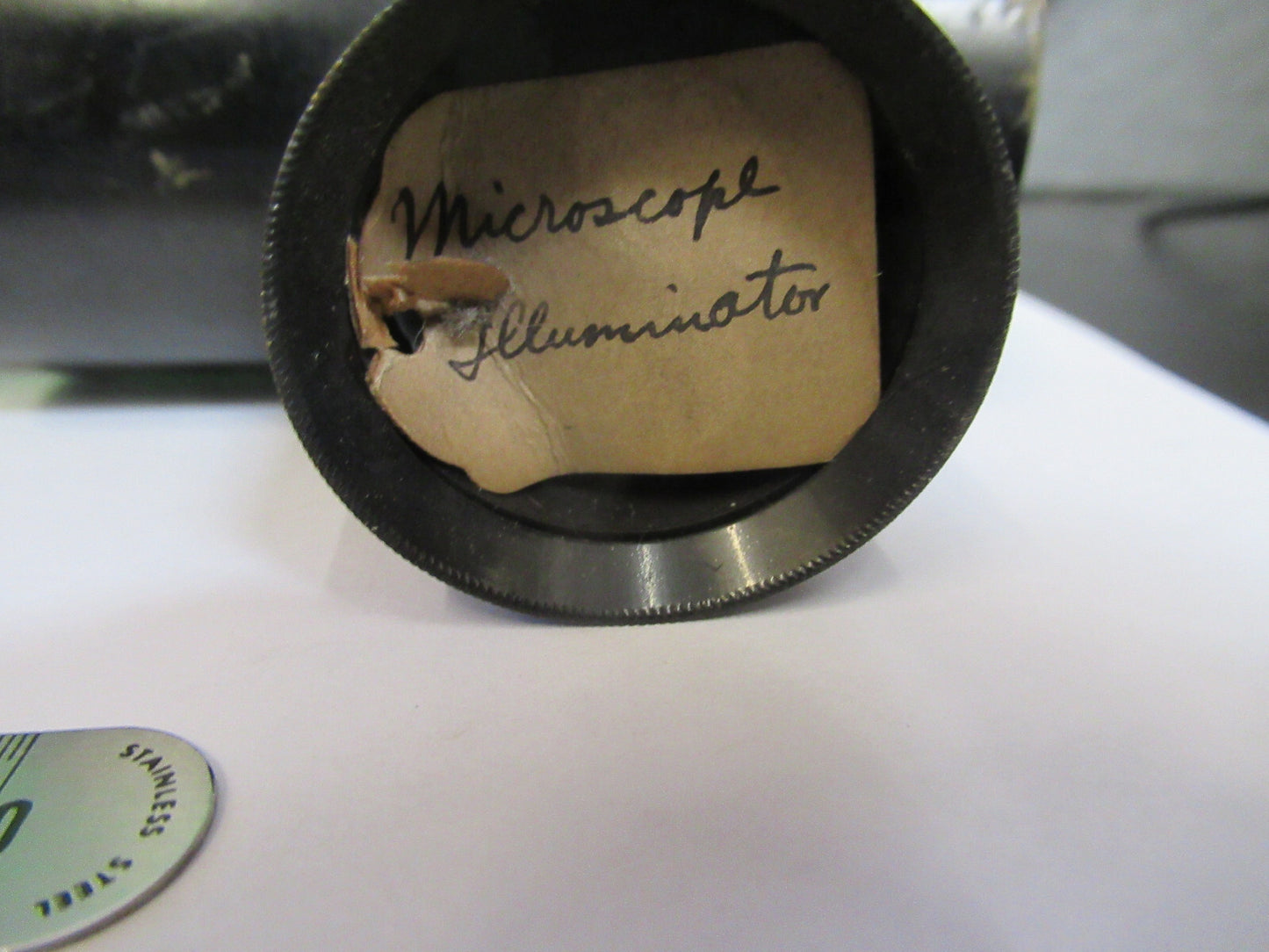 Antique Brass Lamp Housing Unknown Collimator Scope Part