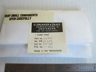 Tool Drukker & Zn Netherlands Micro Small Tools ?? Cutter Head
