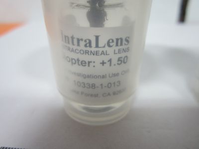 Optical Lot 2 Ea Intralens Intracorneal Lens for Research Only Optics