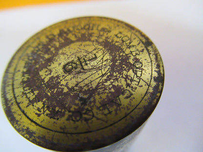 EMPTY BAUSCH LOMB BRASS OBJECTIVE CANISTER MICROSCOPE PART AS PICTURED Y1-A-39