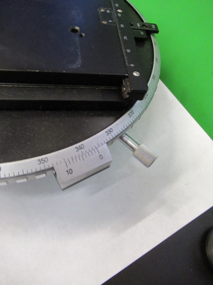 ZEISS GERMANY XY ROTABLE TABLE POLARIZER MICROSCOPE PART AS PICTURED V8-B-13