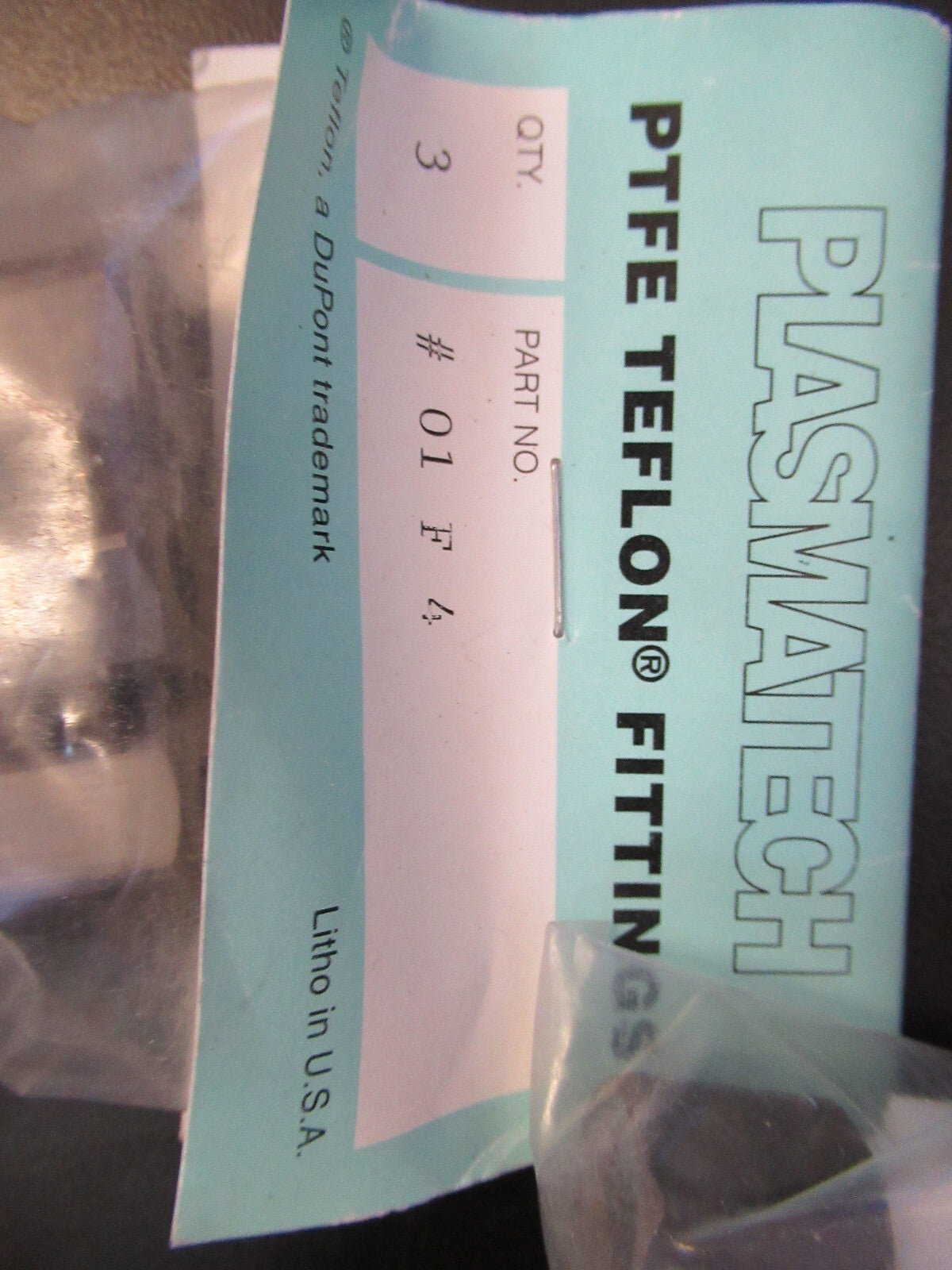 Plasmatech Fixtures Fittings Teflon Ptfe Vacuum Items Lot