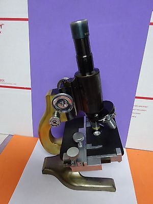 BRASS MICROSCOPE SPENCER ANTIQUE AMERICAN OPTICS &IL-2-20