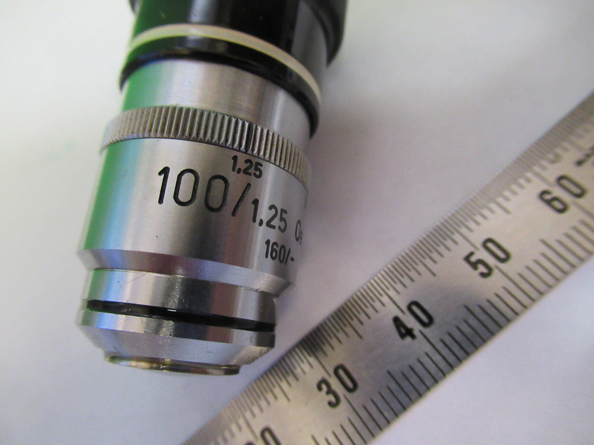 CARL ZEISS GERMANY  100X /160 OBJECTIVE MICROSCOPE PART AS PICTURED &G2-A-30