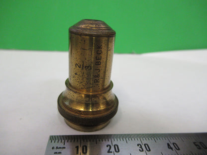 R & J. Beck London Antique Brass Objective Microscope Part