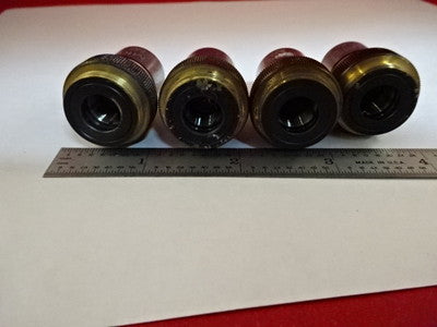 Microscope Lot Objectives Olympus M10 [scratches] Optics AS IS
