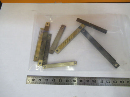 LOT WILD HEERBRUGG M20 BRASS LINEAR GEAR TEETH MICROSCOPE PART AS PIC &W3-B-73