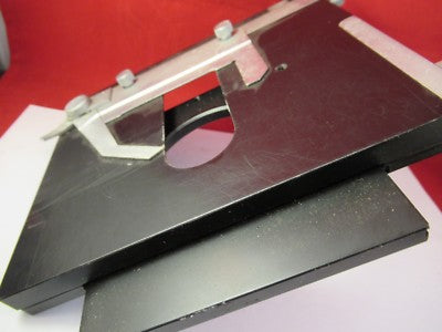 LEITZ DIALUX STAGE TABLE MICROMETER MICROSCOPE PART OPTICS AS PICTURED &FT-2-51