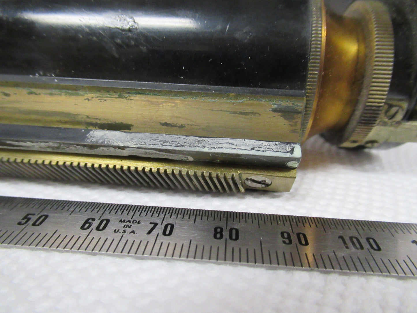 Antique Bausch & Lomb Tubus + Nosepiece Microscope Part
