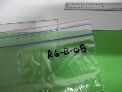 MICROSCOPE PART VINTAGE GLASS SPECIMEN STAGE TABLE [chipped] AS IS BIN#R6-B-08